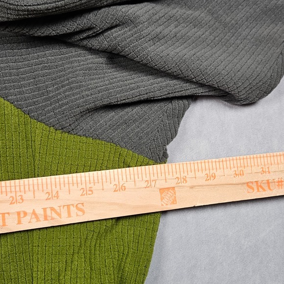 Melanzana Micro Grid Hoodie Mens XXL Green Gray Colorblock Sweatshirt Pockets - Picture 8 of 11